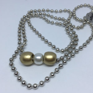collar-mask ArtSkat PACK UNO BOLAS PLATA PERLA DORADO CRISTINA
