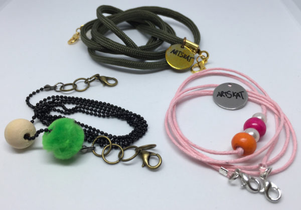 collar-mask ArtSkat PACK TRES CORDÓN VERDE SAFARI ROSA