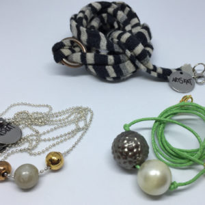 collar-mask ArtSkat PACK tres textil anillo plata + verde