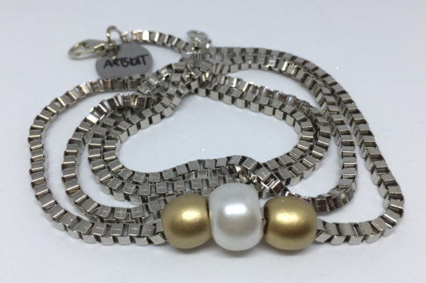 collar-mask ArtSkat PACK uno CADENA CUBITOS PLATA